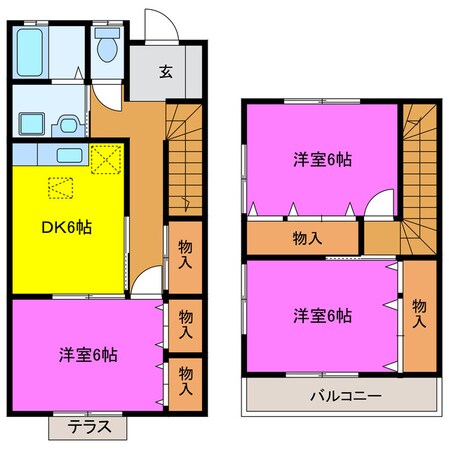 ハピネスⅡの物件間取画像